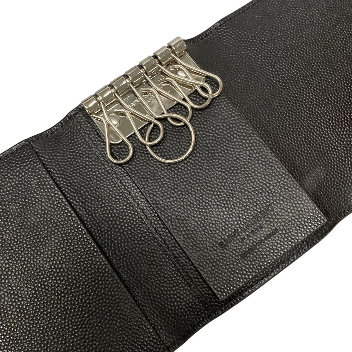 SAINT LAURENT ブラックレザーキーケース SAINT LAURENT PARIS(サン