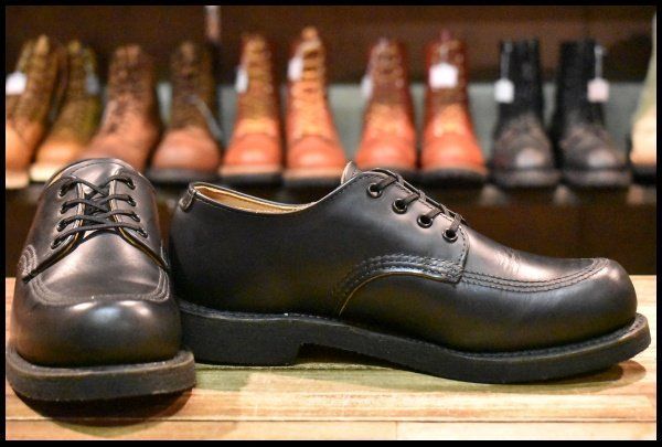 6.5D 17年 レッドウィング 9201 ガレージマン ブラック シャパラル 黒 短靴 ローカット ブーツ 101 ポストマン redwing HOPESMORE FJ165