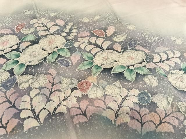 平和屋着物○越後十日町の一流染匠 桐屋・翠山工房 訪問着 絞り 辻が花  