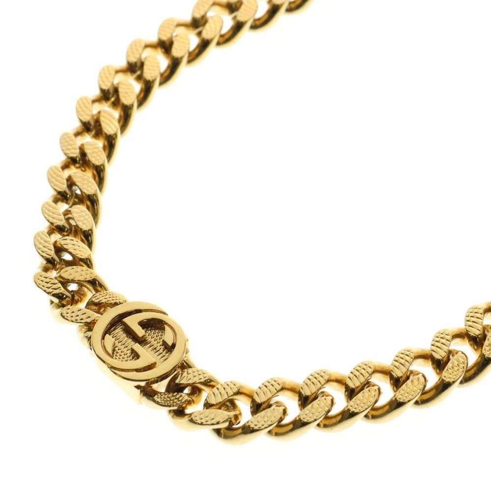 GUCCI グッチ インターロッキング GGロゴ チェーンネックレス ゴールド 675766