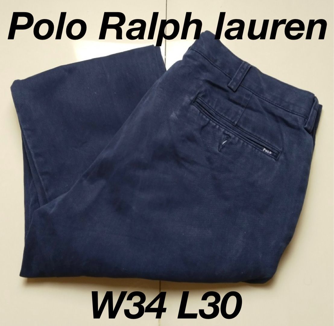 47【Polo Ralph Lauren☆チノパン】34/30 古着 ポロチノ パンツ ポロ 