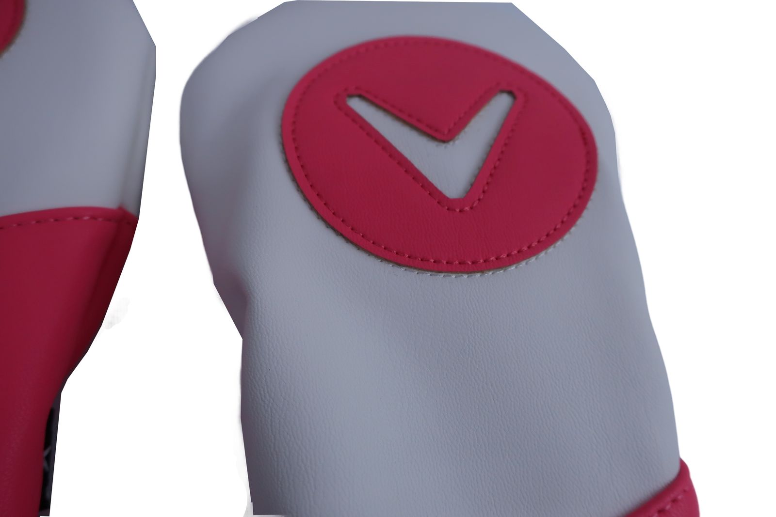 美品】Callaway(キャロウェイ) ヘッドカバー3点セット 白ピンク FW用 