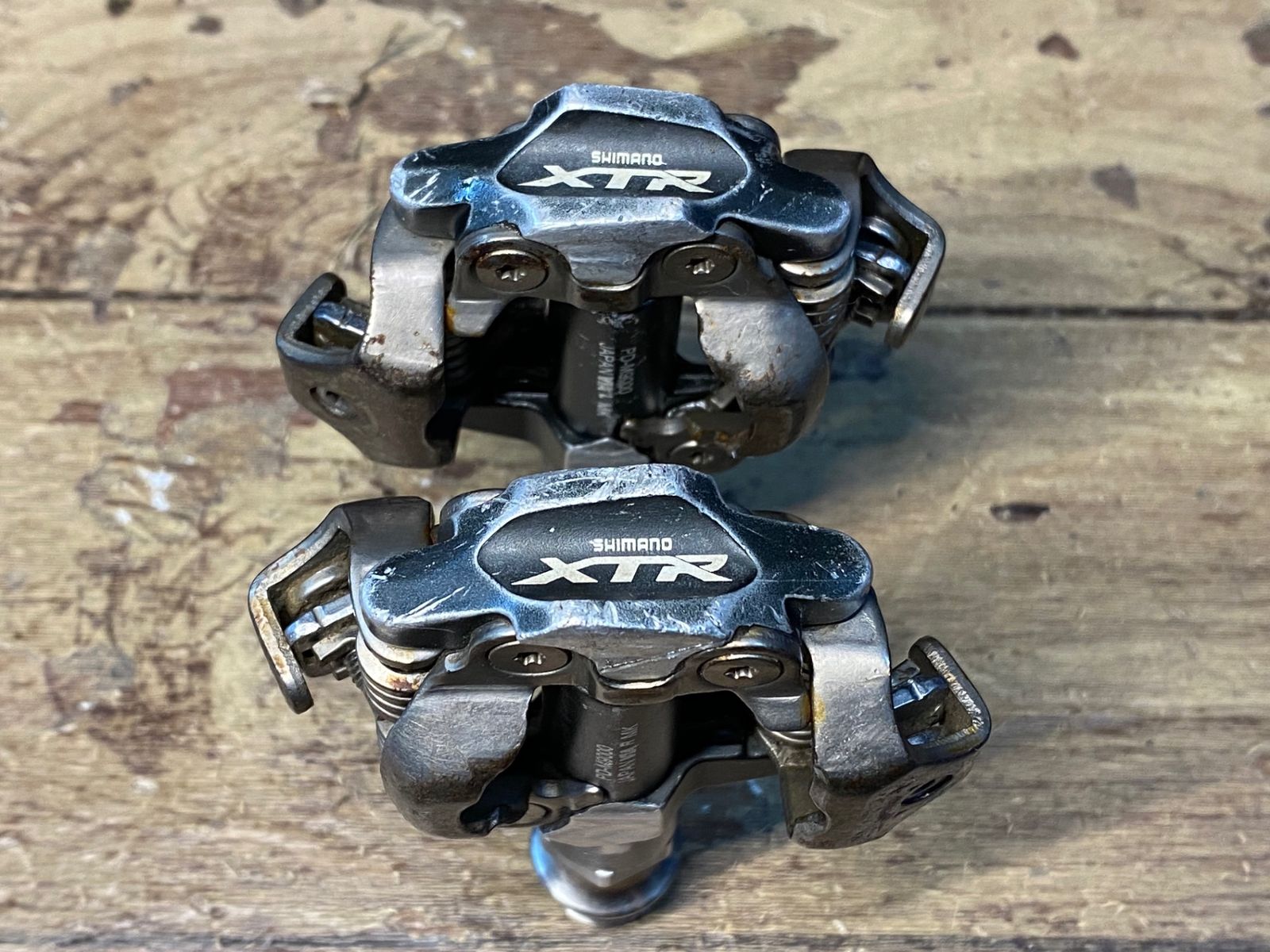 HU009 シマノ SHIMANO XTR PD-M9000 ビンディングペダル SPD ※ガリ傷、使用感大