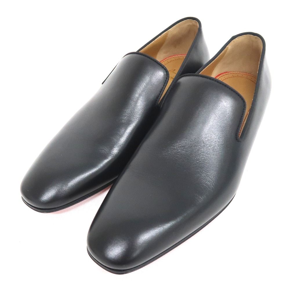IT330032 クリスチャンルブタン ローファー 1151071 レザー ブラック #40.5 メンズ Christian Louboutin 美品