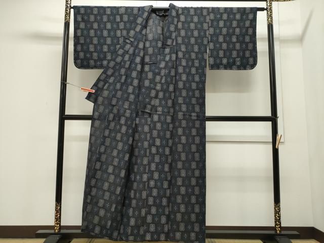 平和屋着物▽上質な紬 　単衣　 吉祥文　正絹　逸品　未使用　CAAW4874dy 平和屋着物▽上質な紬 単衣 吉祥文 正絹 逸品 未使用 CAAW4874dy