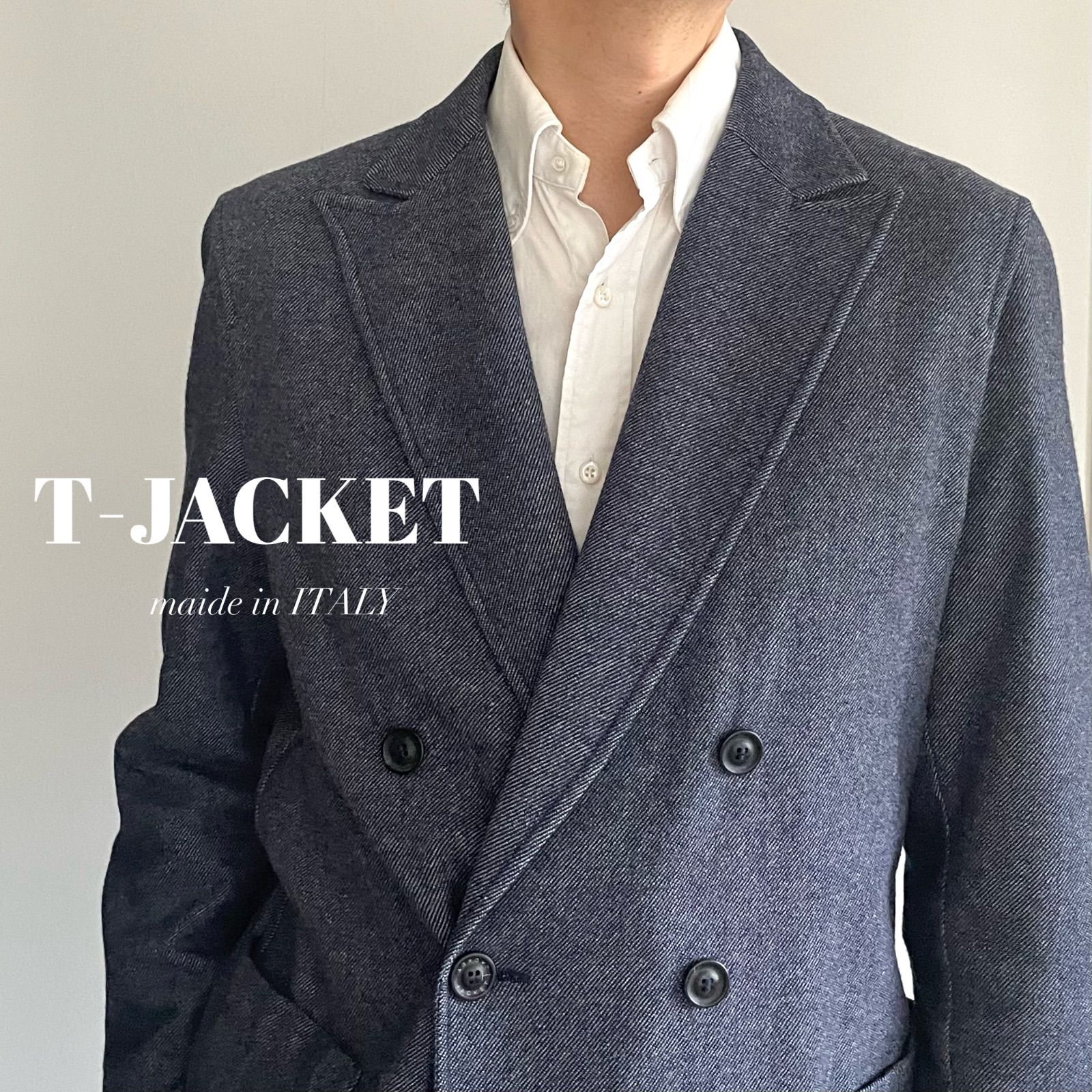 T-JACKET / ウールデニム 6ボタンダブルジャケット