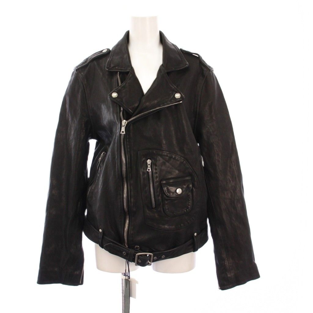 マディソンブルー MADISONBLUE イサムカタヤマバックラッシュ 22AW ダブルライダースジャケット 革ジャン アウター 04 黒 MB224-1010M |KH
