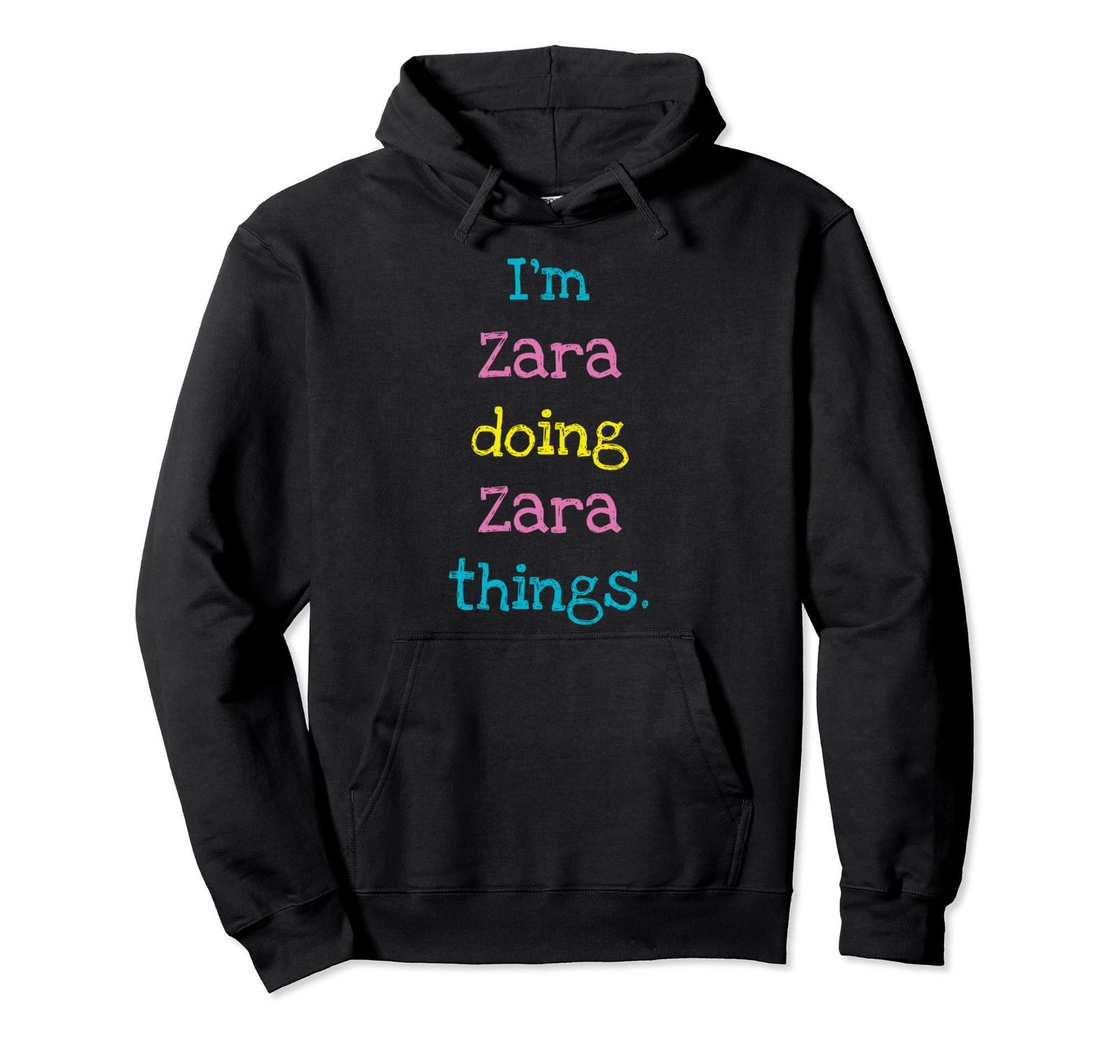Zara かわいい名前入りテキスト キッズギフトトップ 女の子向け パーカー