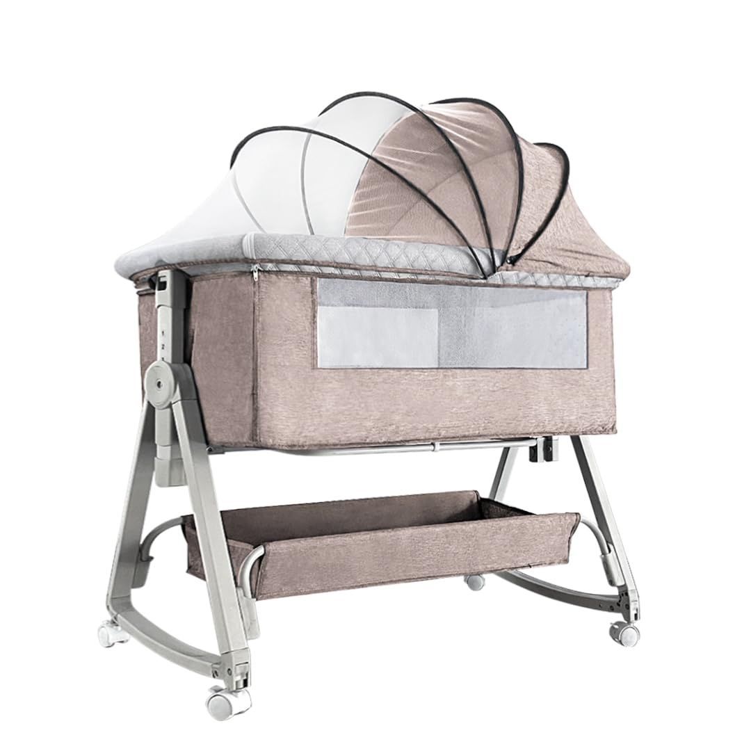 Kino Linpo ベビーベッド 添い寝 新生児ベッド 乳児用ベッド 高さ6段  