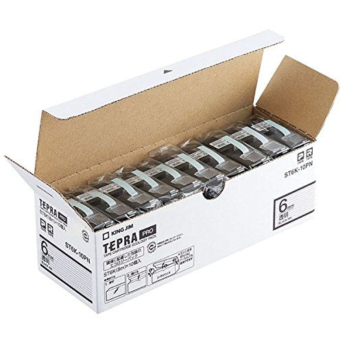 まとめ買い キングジム テプラPRO テープカートリッジ エコパック10個入 6mm 透明 ST6K-10PN ×3セット