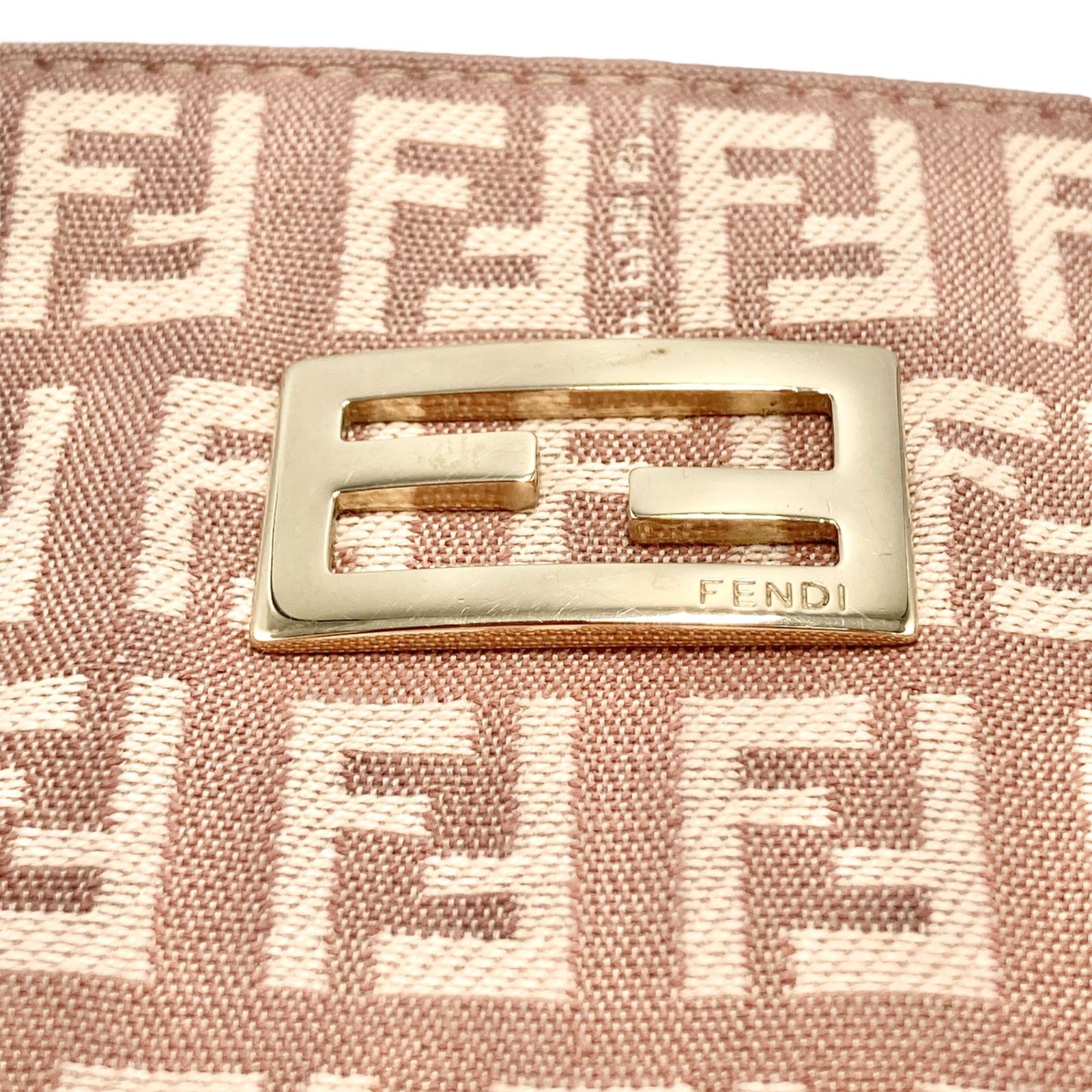 真贋判定済】FENDI フェンディ ズッキーノ トート ピンク