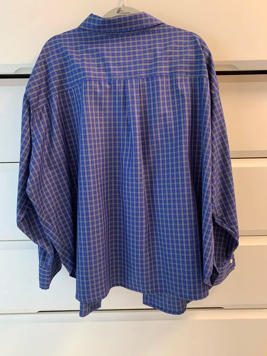 リボン Indigo Blue Check Shirt