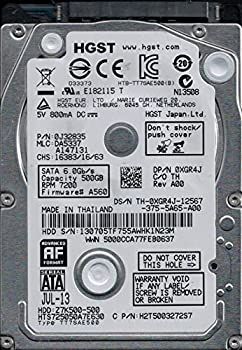 【中古】 hts725050?a7e630?P/N 0j32835?MLC da5337タイHGST 500?GB