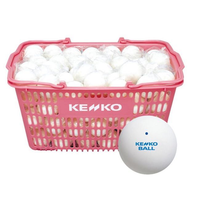 ナガセケンコー KENKO ソフトテニスボール かご入りセット 練習球10ダース 120個 TSSWK-V