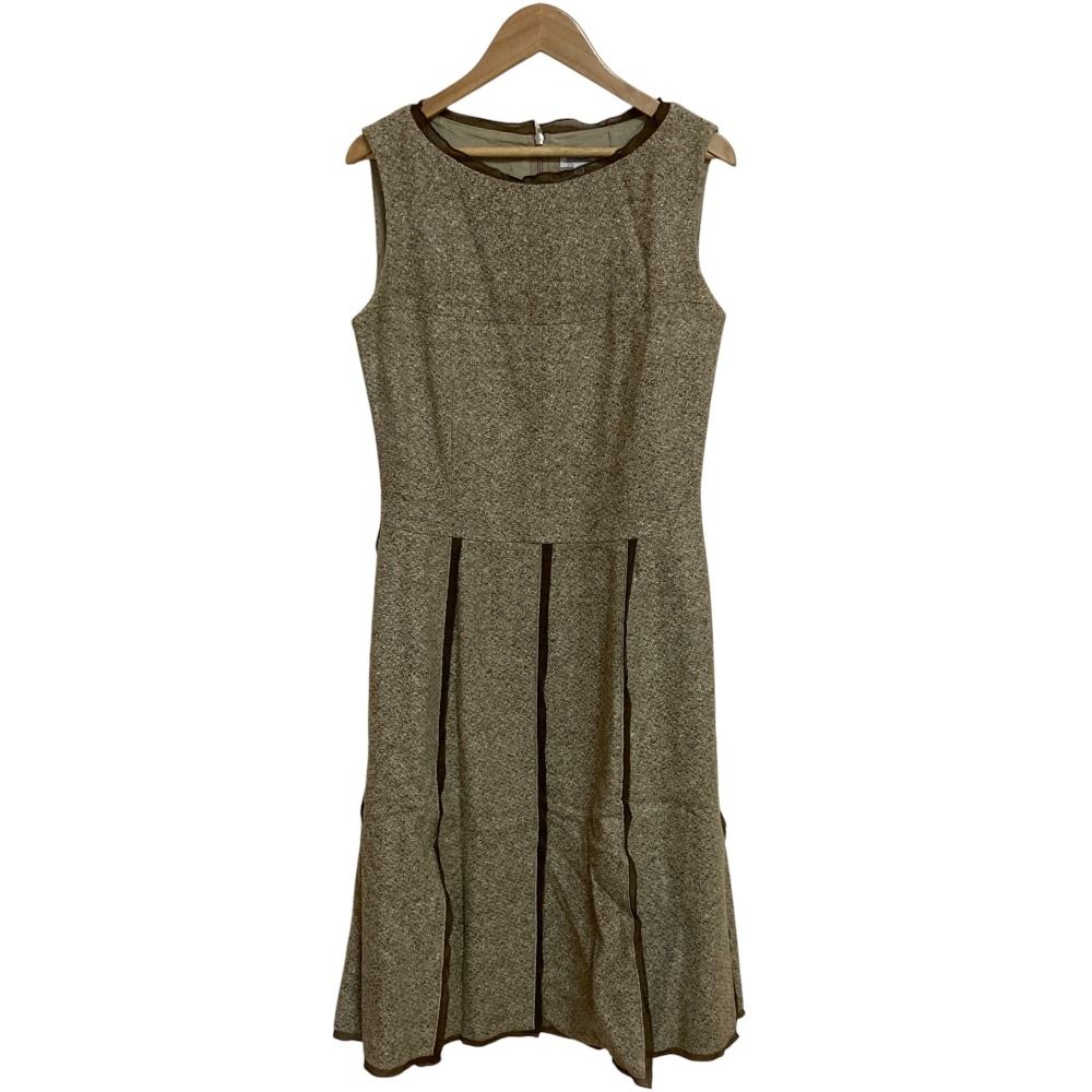 FOXEY フォクシー ツイードノースリーブワンピース レザー Coquille