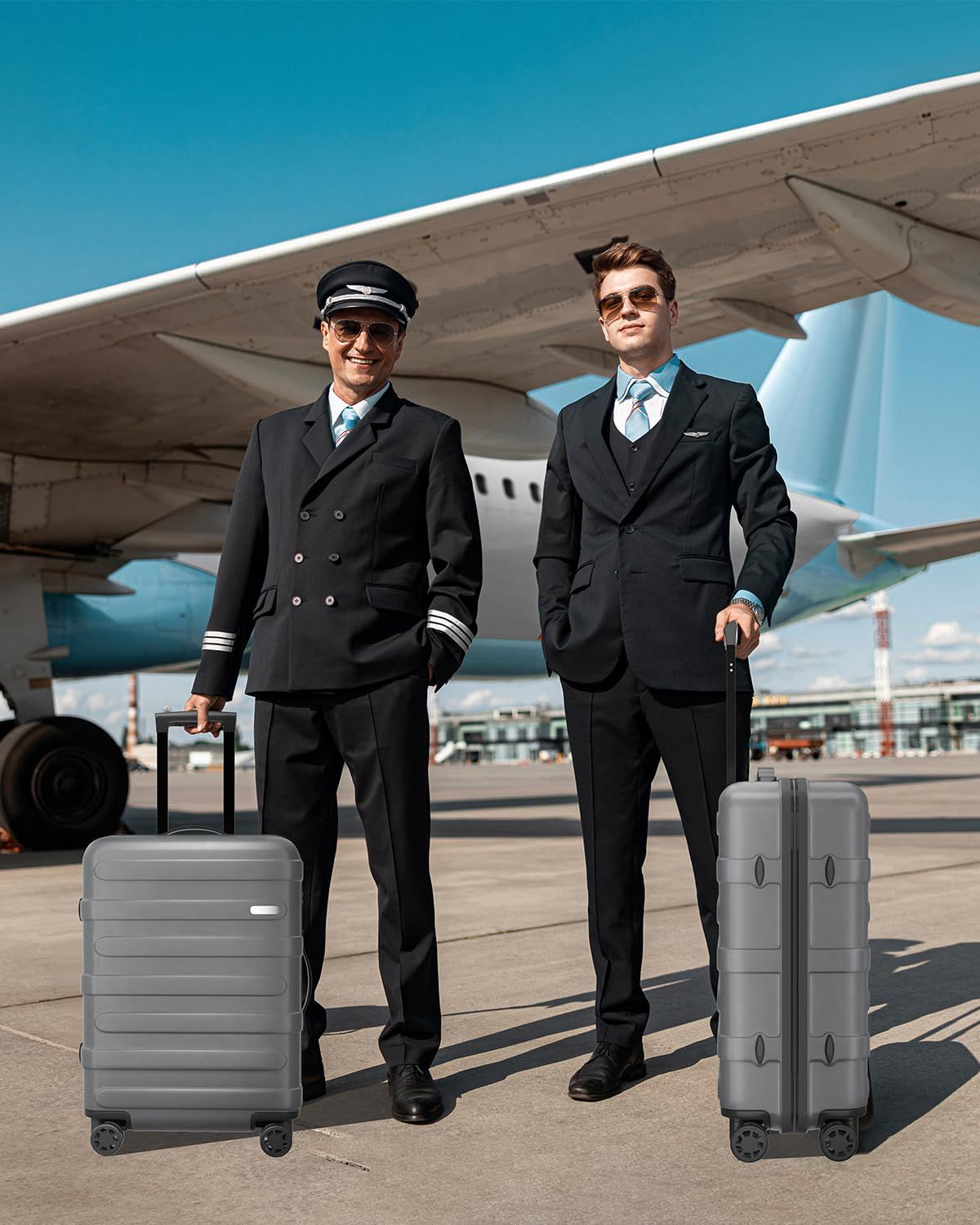 スーツケース キャリーケース キャリーバッグ 機内持込可 大容量 大型 超軽量 8輪 360度回転 静音 TSAロック搭載 ファスナータイプ 旅行 ビジネス 出張 Sサイズ 機内持ち込み ダークグレー