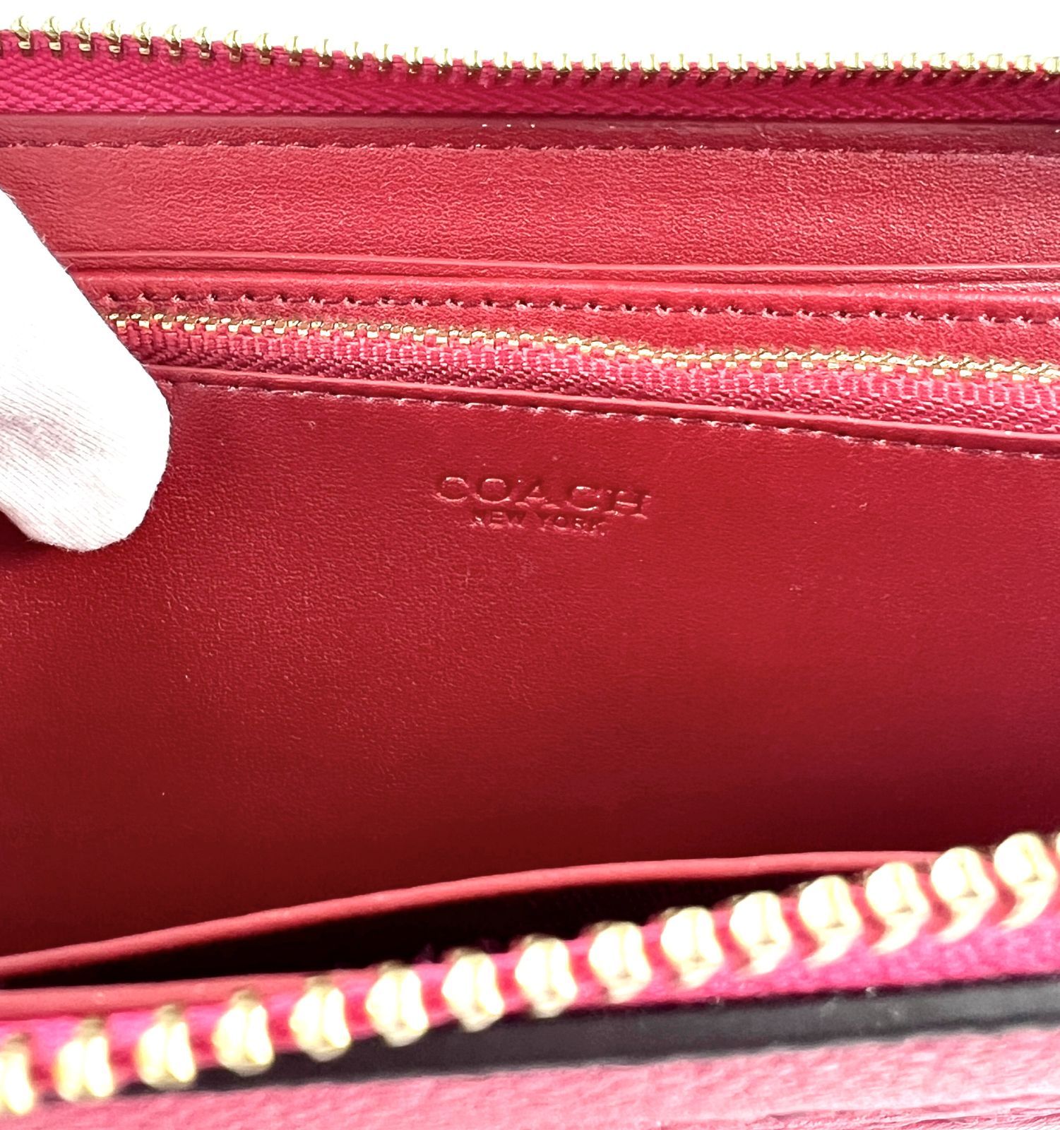 コーチ COACH 長財布 ホース アンド キャリッジ ロゴ ＃C5889 くすみ 