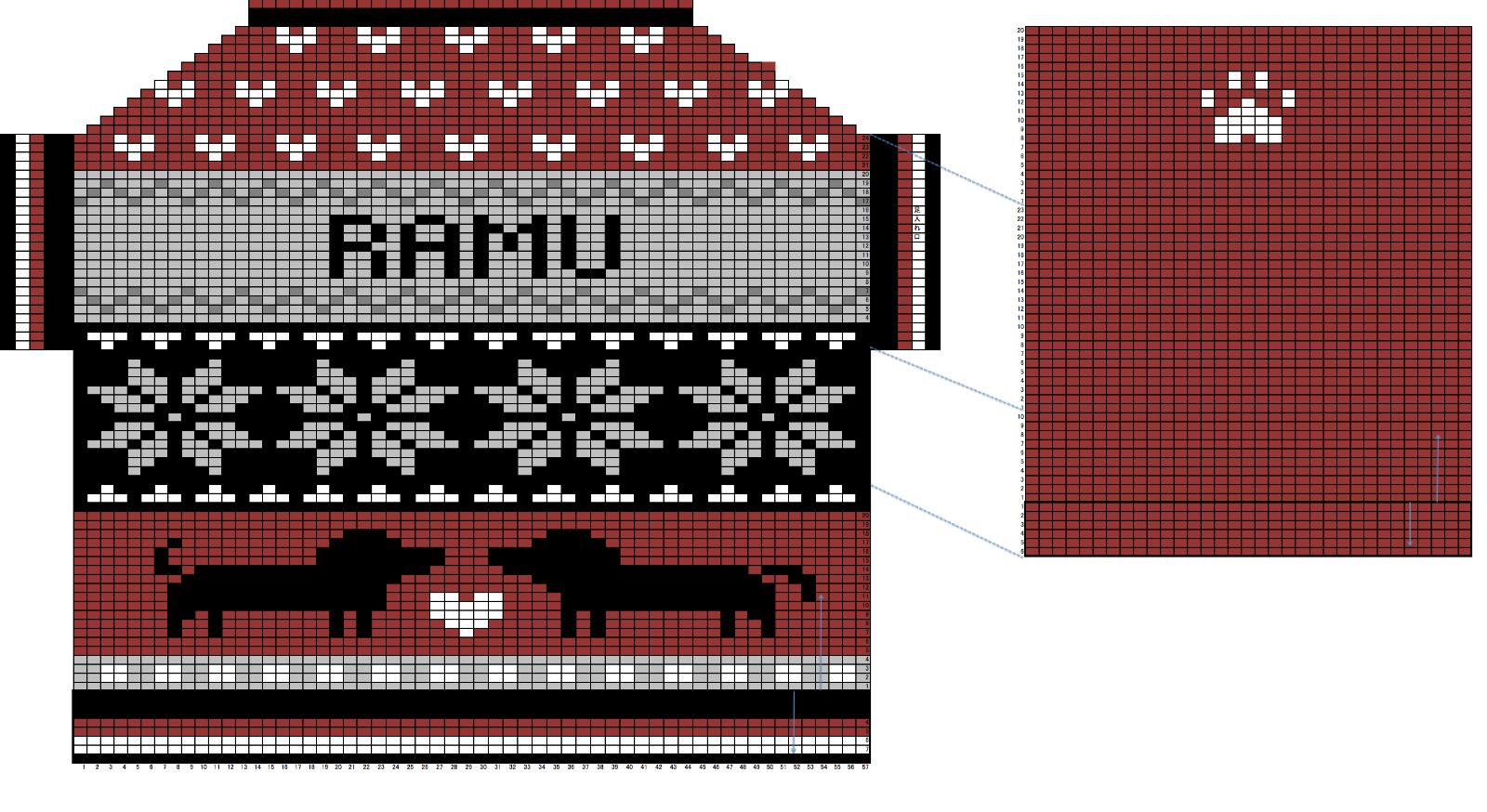 ハンドメイド♡手編み犬のセーター オリジナルデザイン編み図制作