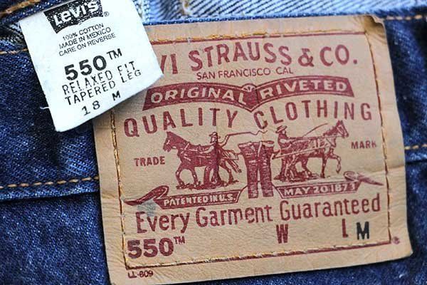Levi's 550 メキシコ製 極太 バギー ブラック デニム パンツ W42 Levi's 550 メキシコ製 極太 バギー ブラック デニム パンツ W42
