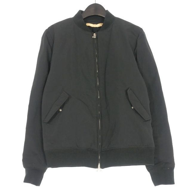 オフホワイト OFF WHITE 初期タグ バックプリント ボンバージャケット ブルゾン 長袖 XS ブラック 黒 正規