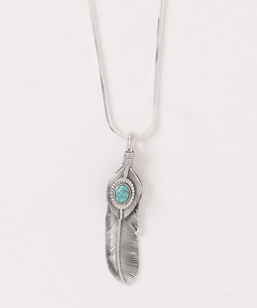 925シルバートップ　フェザー　ネックレス　 bla-necklace-f008  その他2  FREE (FREE)