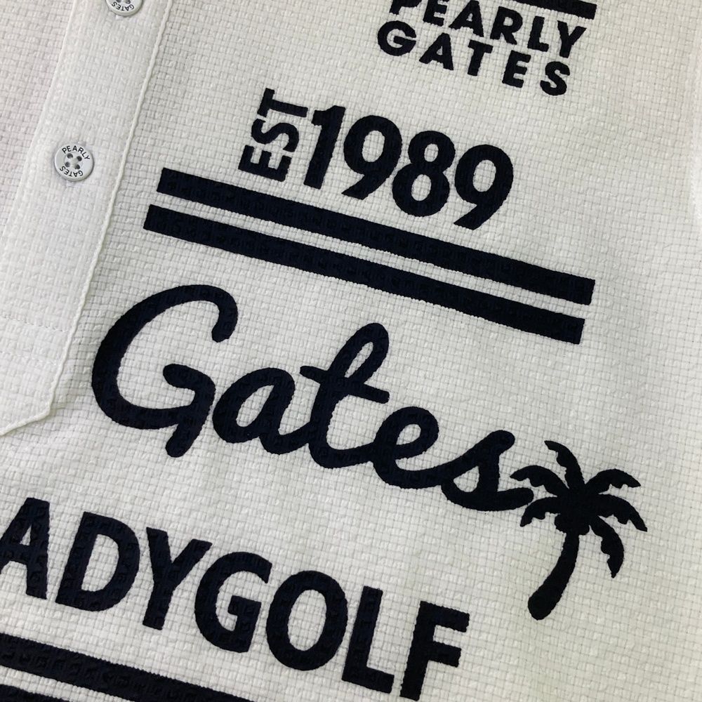 サイズ：4 PEARLY GATES パーリーゲイツ 半袖ポロシャツ シアサッカー
