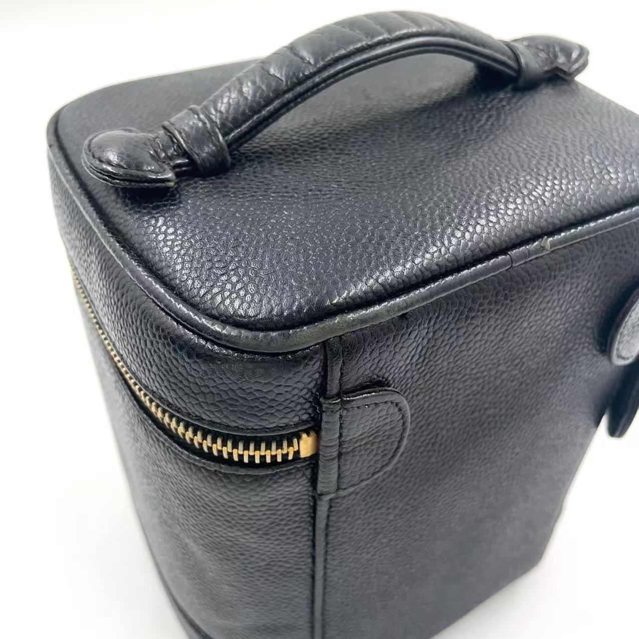 CHANEL ココマーク バニティバッグ シリアル番号不明 キャビアスキン