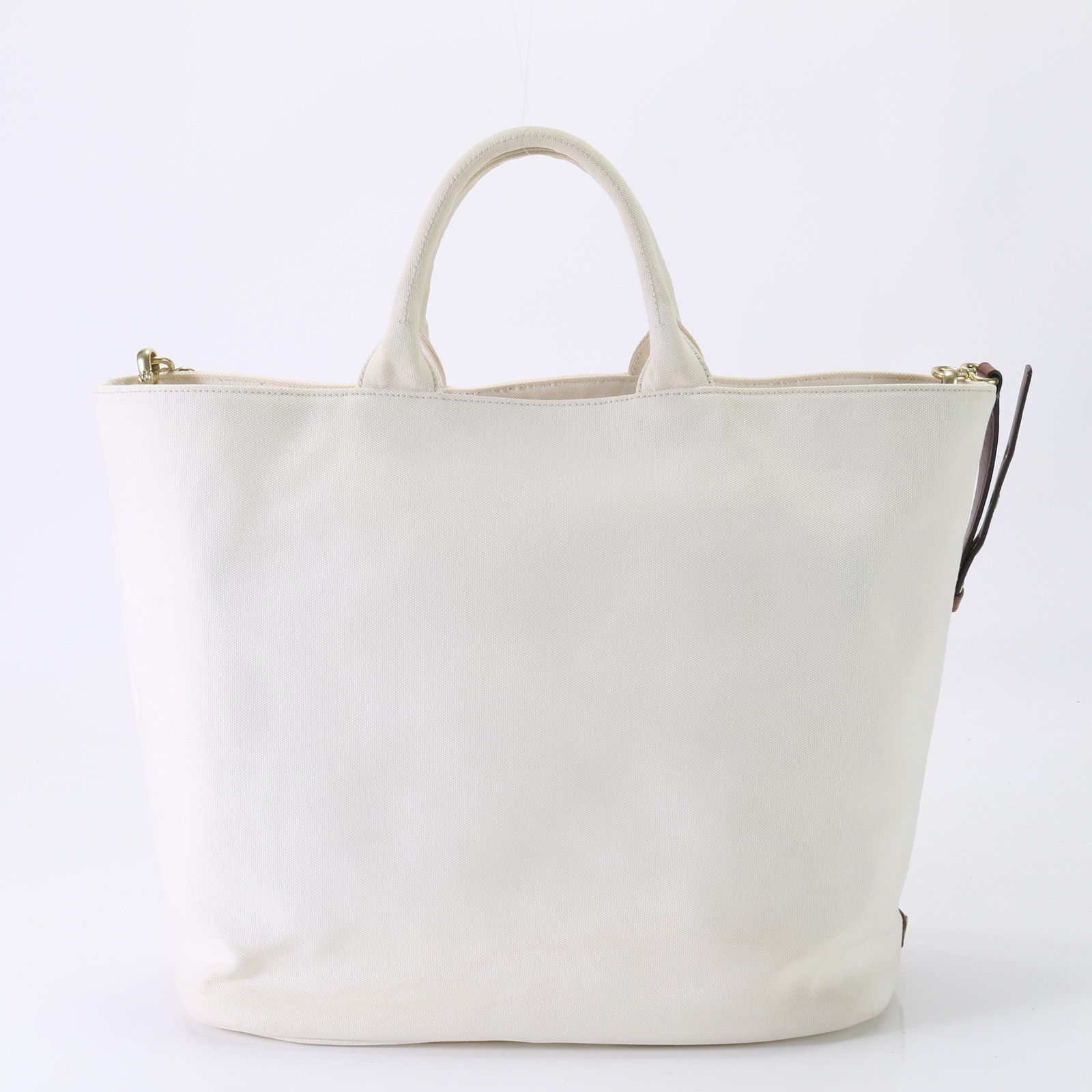 極美品 プラダ 三角ロゴ カナパ キャンバス 2WAY トート バッグ