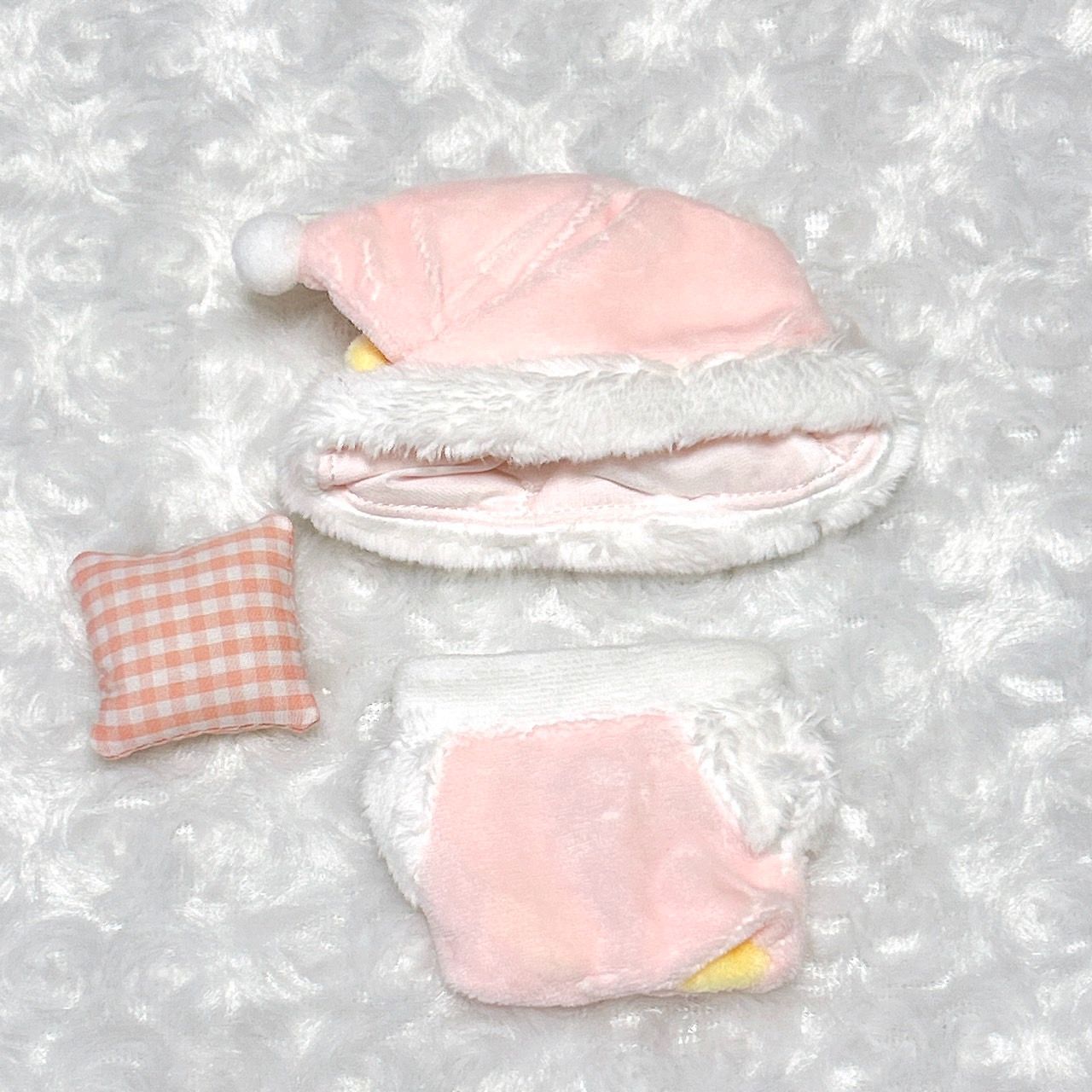 ⟡裏地付き⟡ 着ぐるみ ぬい服 ピンクのひつじさん オレンジ 10cm.20cm】ピンク ゆめかわ ひつじ パジャマ 着ぐるみ ぬい服