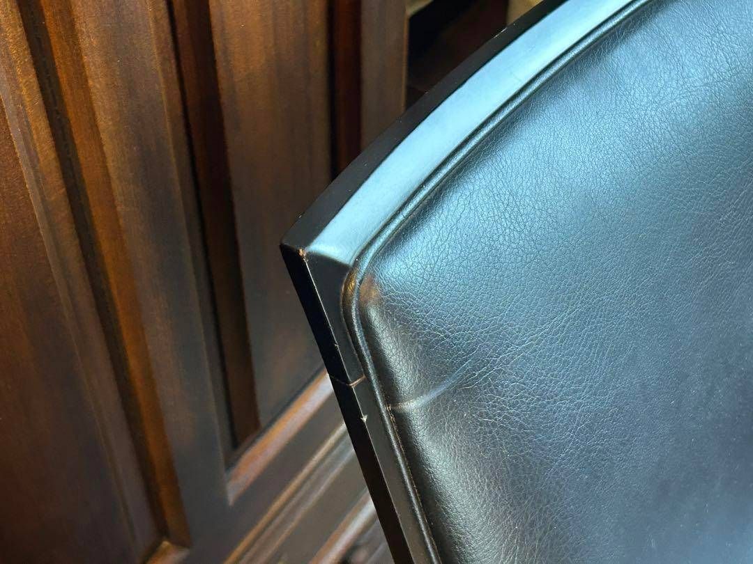 高級家具 カリモク アームチェア ブラックレザー CS64モデル NHS