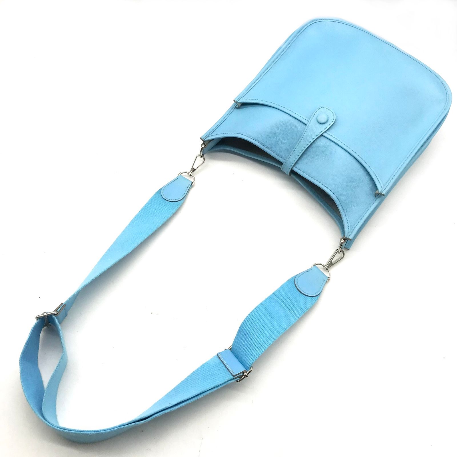 美品 HERMES エルメス エヴリン トロワ PM エプソン シカクO刻印 ショルダー バッグ ブルー k677 HERMES エルメス エヴリン トロワ PM エプソン シカクO刻印 ショルダー