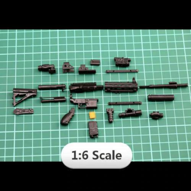 新品!!送料無料!! 1/6スケール HK416 未組立 銃 プラモデル