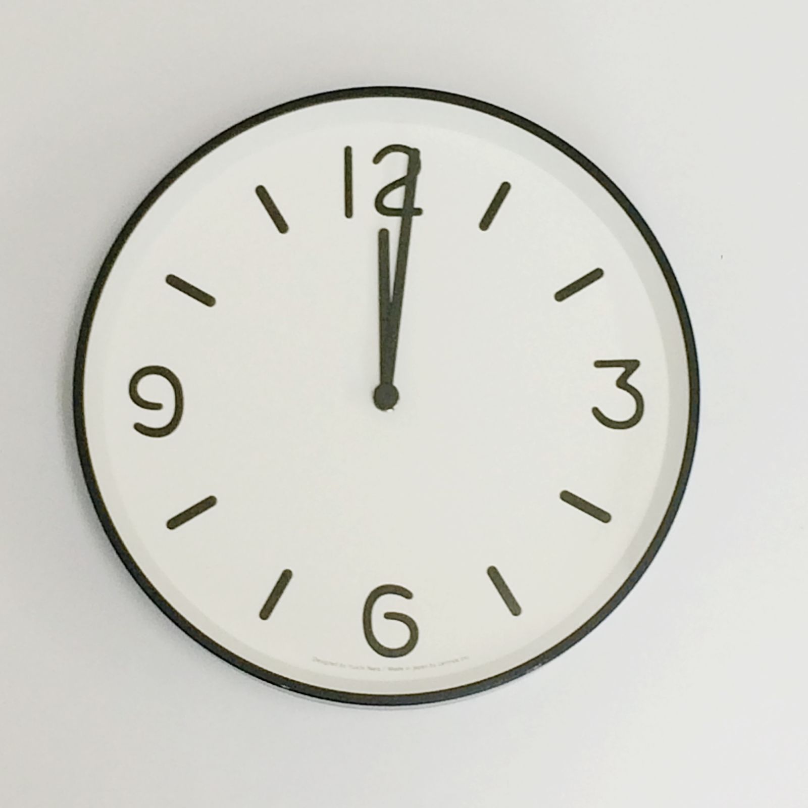 展示品 Lemnos/レムノス モノクロック ホワイト MONO Clock A