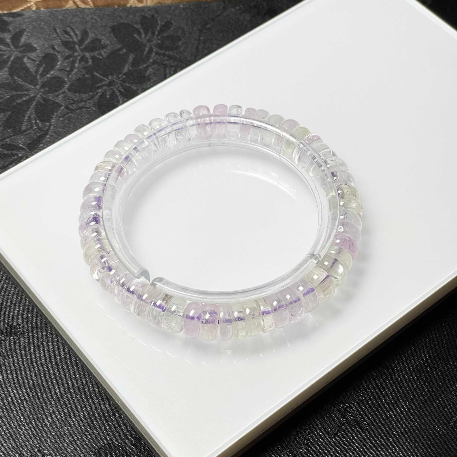 10%OFF 天然美品☆【クンツァイト】☆ボタンブレスレット 天然石B 9 