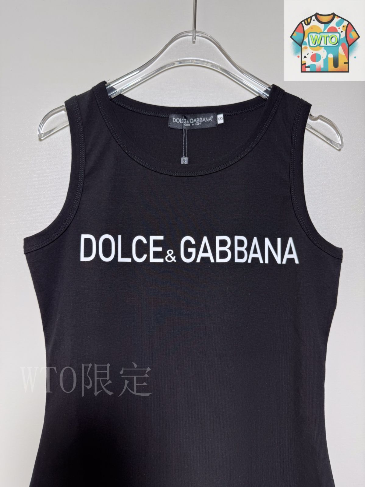 DOLCE&GABBANA ドルチェアンドガッバーナ タンクトップ プリント 今日特価】Dolce&Gabbana Logo Print Sleeveless Tank Top