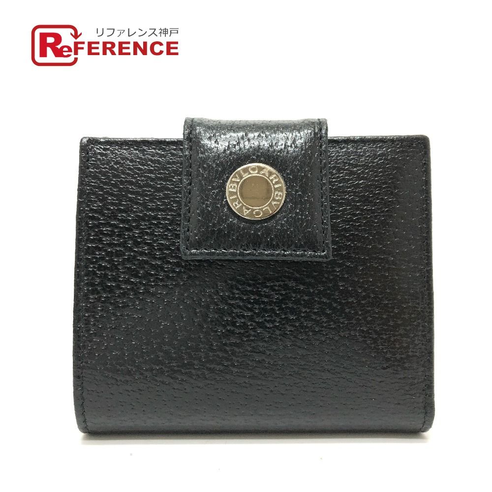 BVLGARI 二つ折り財布 黒 レザー BVLGARI 二つ折り財布 黒 レザー 【公式通販】