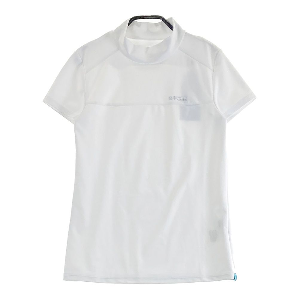 サイズ 36 G|FORE ジーフォア ハイネック半袖Tシャツ ホワイト系 240101528770 ゴルフウェア レディース ストスト