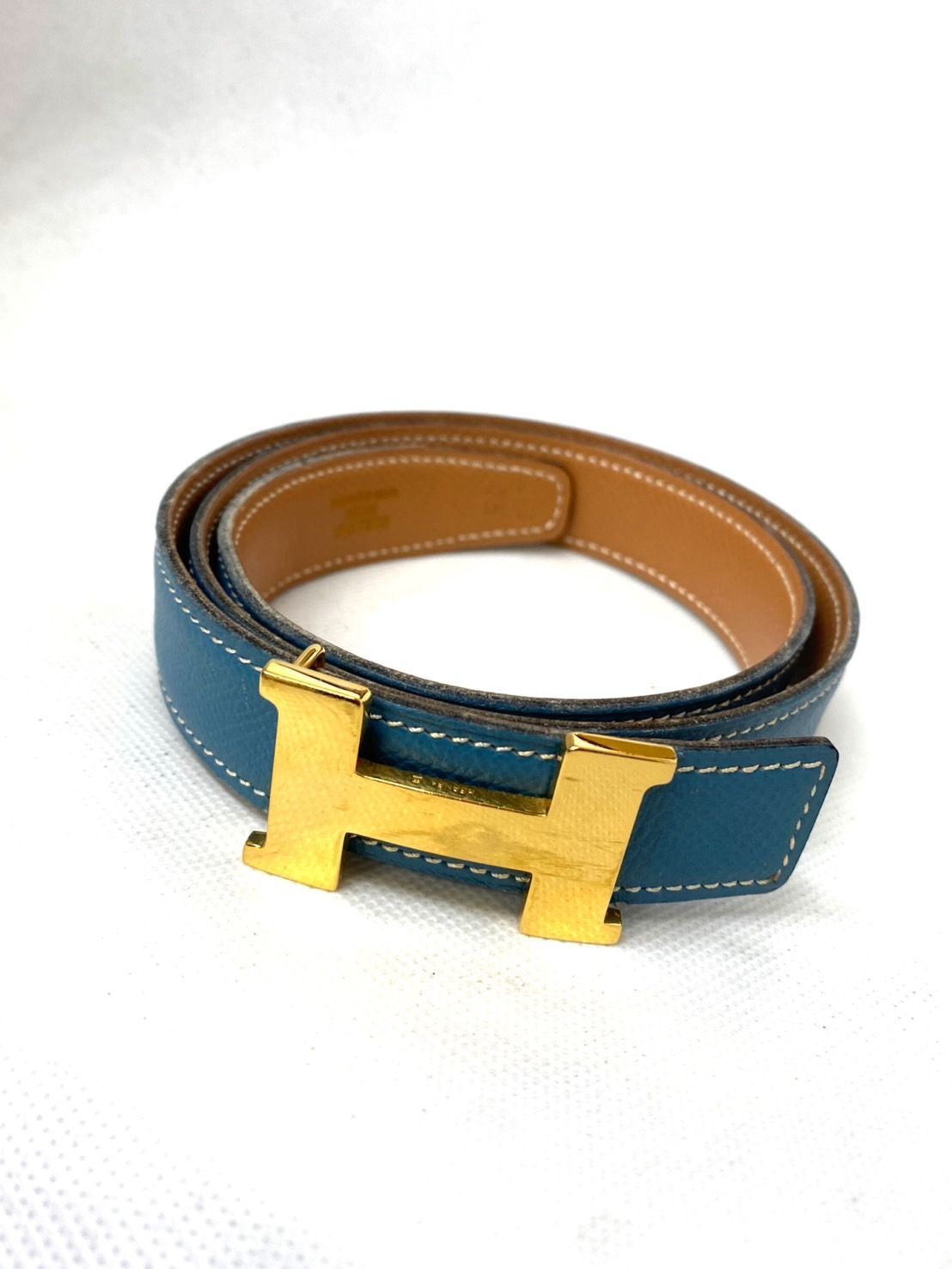 美品エルメスコンスタンスレザー Hバックル リバーシブルベルト 美品