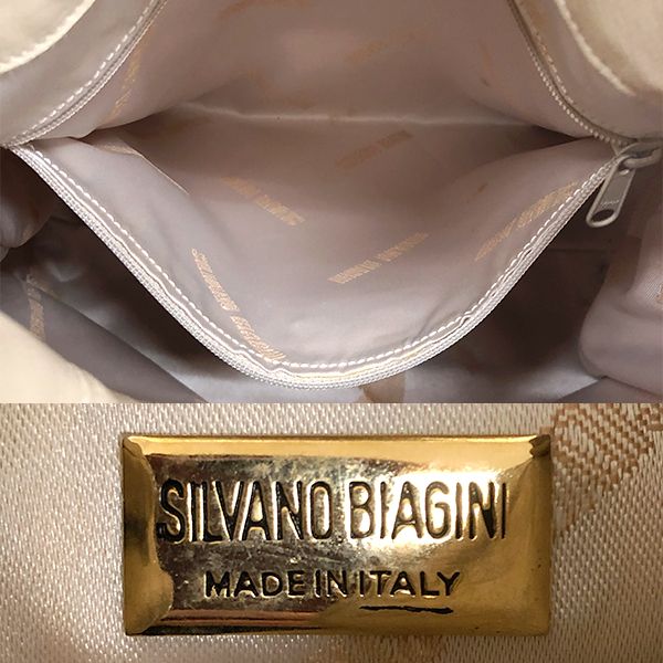 最終セール SILVANO BIAGINI シルヴァーノ ビアジーニ 本革 パイソン ショルダーバッグ トートバッグ ベージュ レディース  ファッション USED