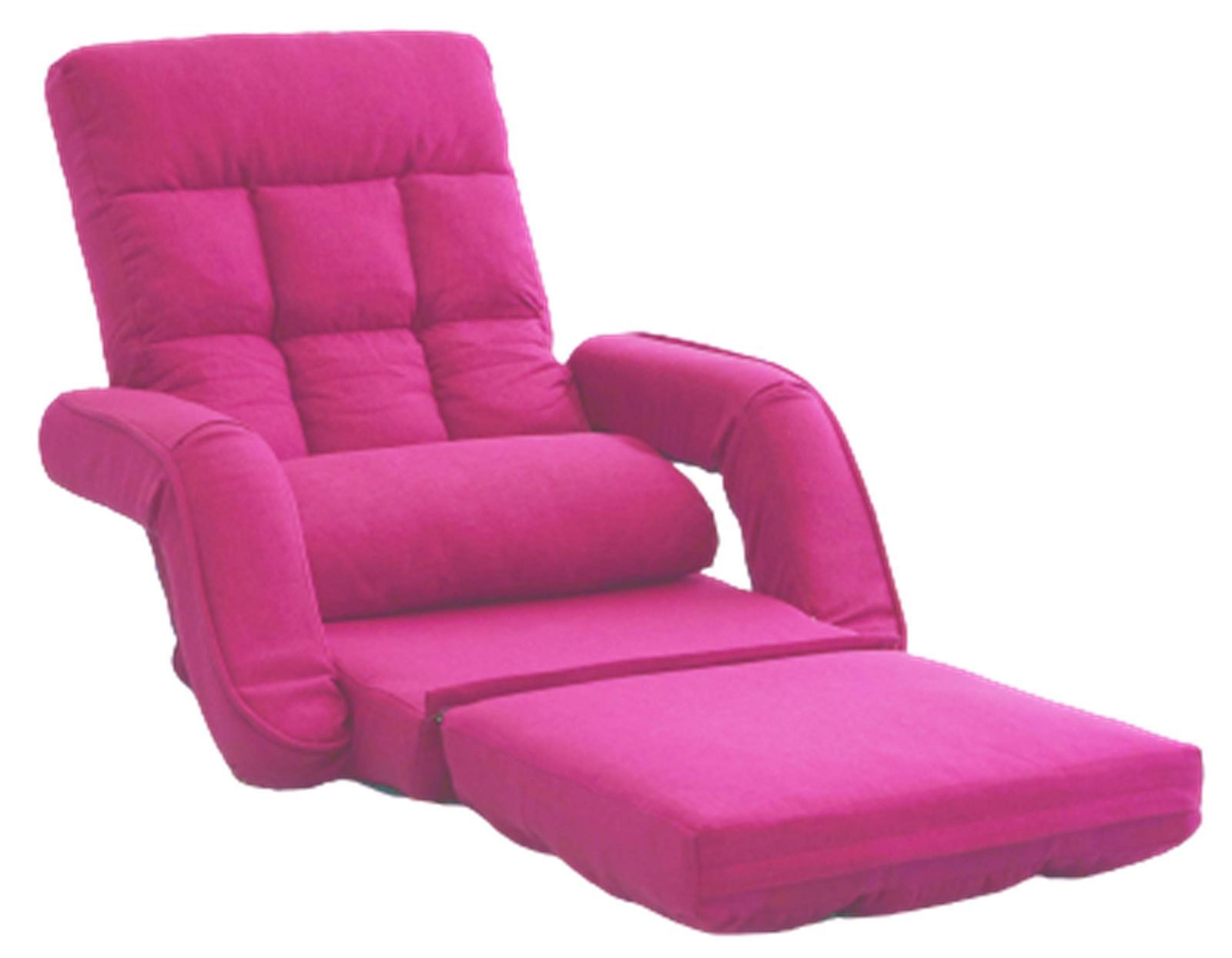 折りたたみ 一人暮らし リクライニング 耐荷重 80kg 厚ふかふか座面 幅69×奥行67~166×高さ15~70cm ピンク クッション付 3way肘掛け付座椅子 ビータ Vita