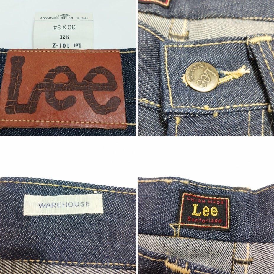 未使用品 Lee × WAREHOUSE リー ウェアハウス デニム パンツ ARCHIVES RIDERS 101Z 96010 W30 日本製  革パッチ 赤タグ 復刻 - メルカリ