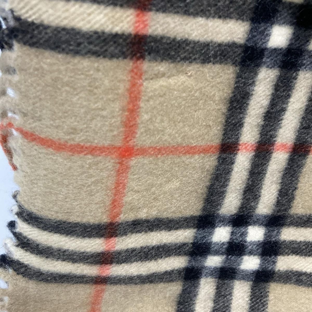Burberry's(バーバリーズ) マフラー - ライトブラウン×黒×レッド