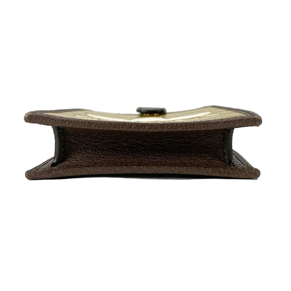 GUCCI グッチ ショルダーバッグ クリスタルGG 702203 ライトブラウン×白×ダークブラウン スマホポシェット adidasコラボ レザー DECORATOM_COM_BR