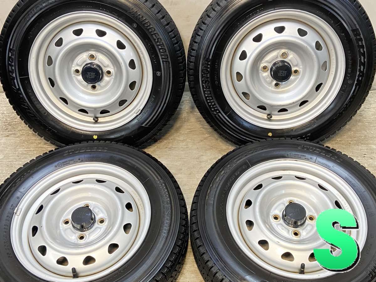 155 80R14 88 86LT ブリヂストン ブリザック VL10A JECT J9 14x5.0 40 100-4穴 タイヤ スタッドレスタイヤ ホイールセット 4本セット w14250926013