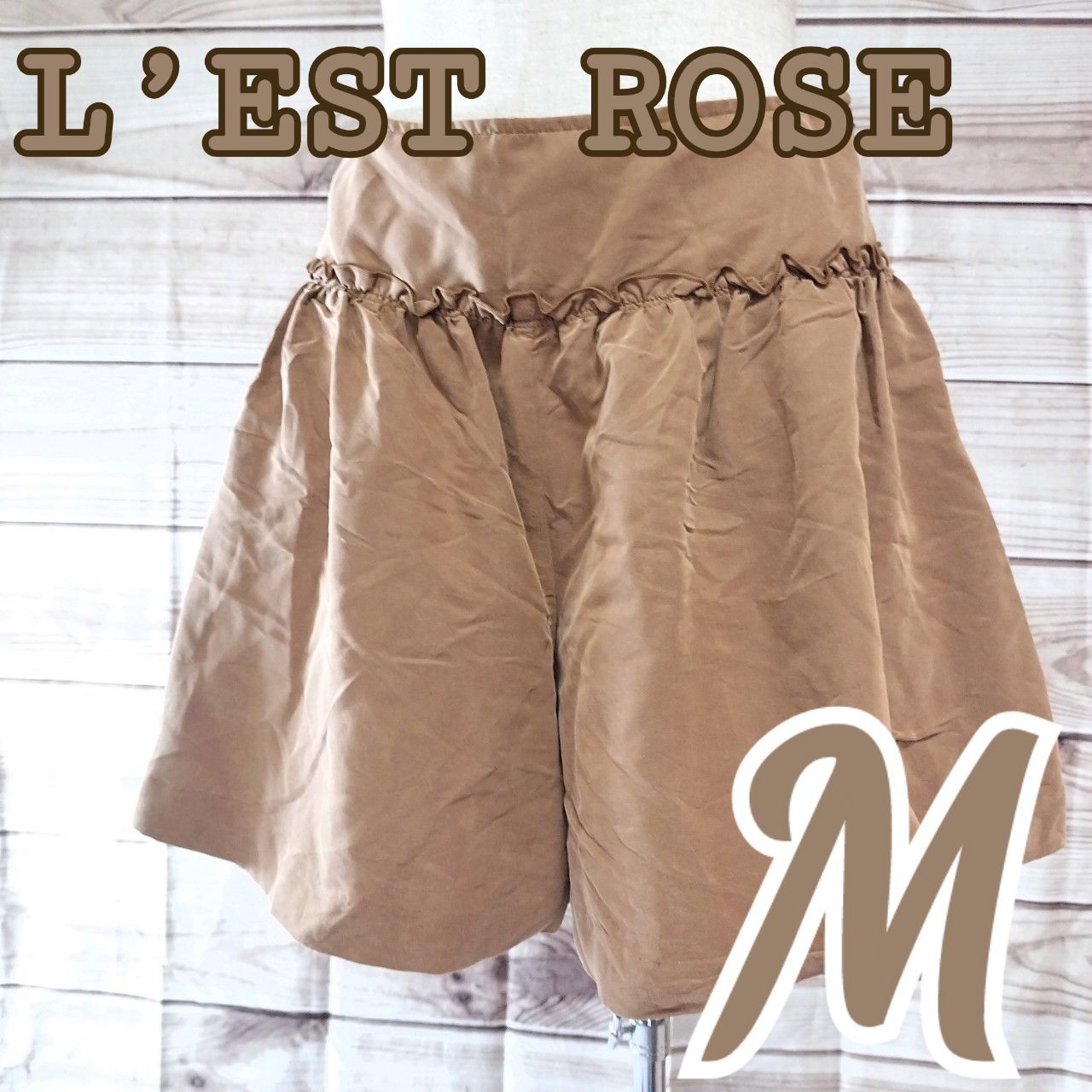 美品 L'EST ROSE レストローズ レディース スカパン ショートパンツ