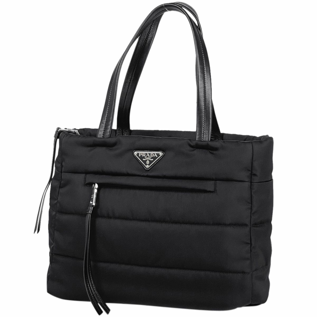 プラダ PRADA ロゴプレート トートバッグ ハンドバッグ 肩掛け ...