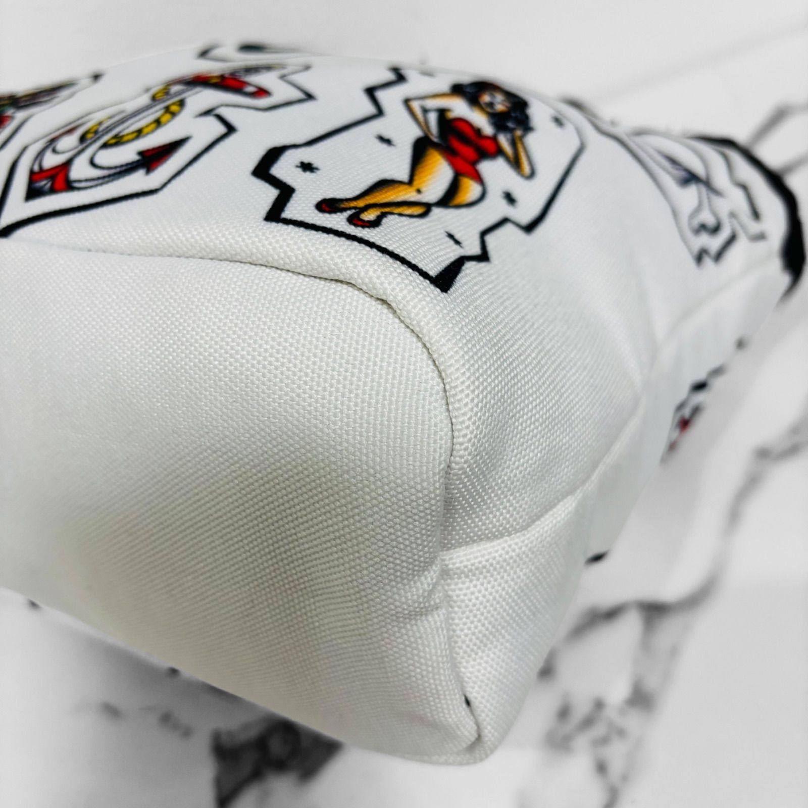 美品 ハイドロゲン HYDROGEN ハンドバッグ WHITE TATTOO TOTE BAG ロゴ