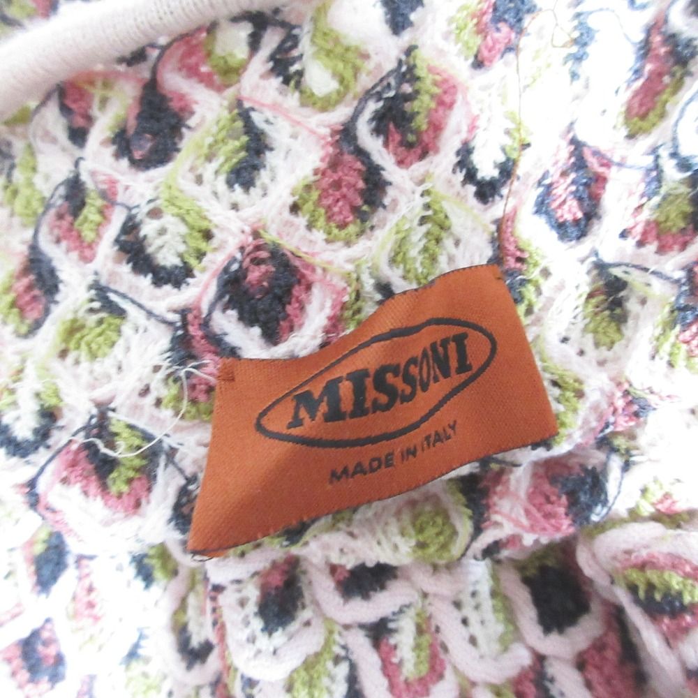 美品 MISSONI ミッソーニ ハイネック 3Dニット セーター サイズ42 マルチカラー レディース 古着 中古 MISSONI - 美品 MISSONI ミッソーニ ハイネック 3Dニット