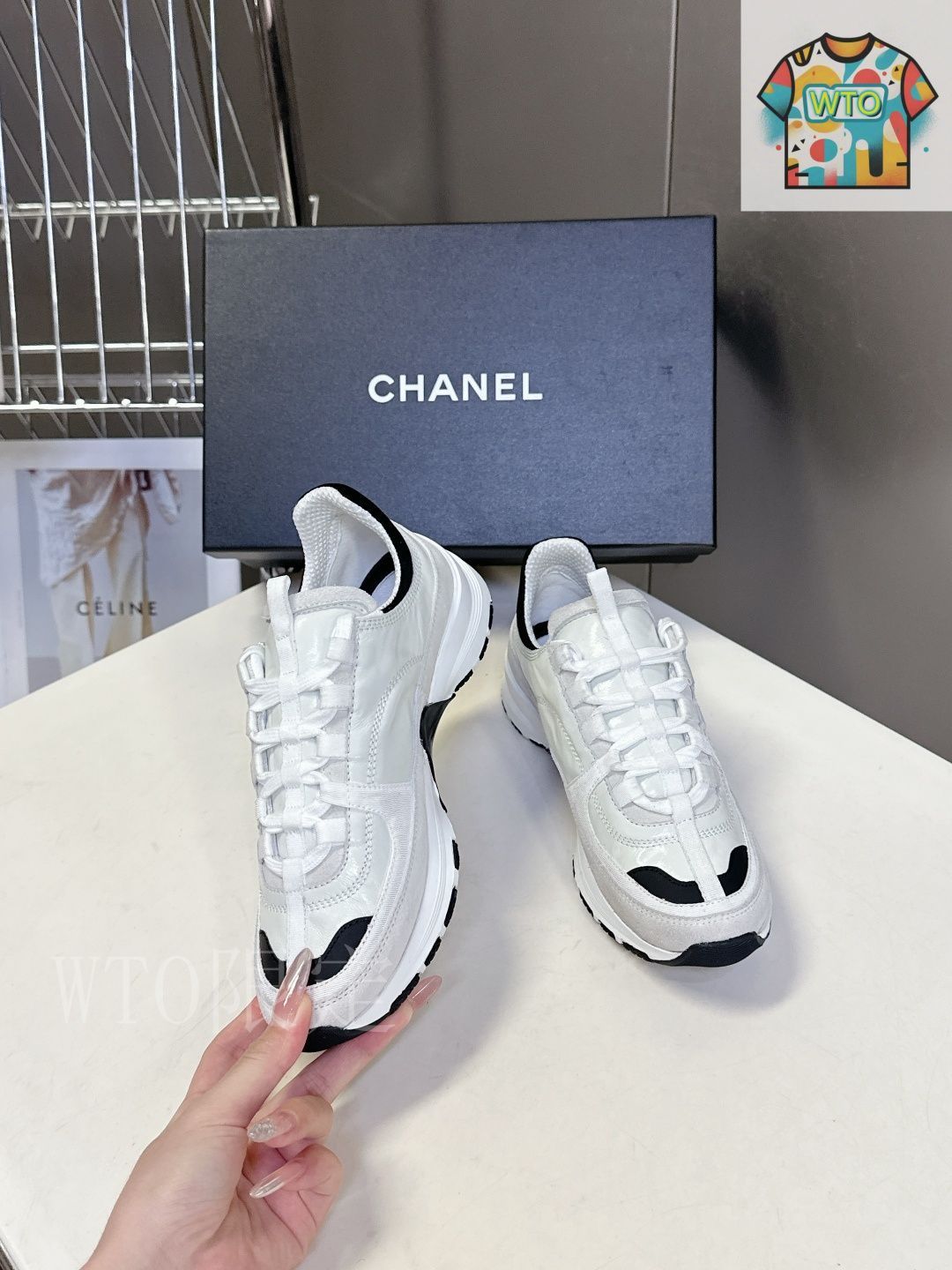 カジュアルコーデに！！【CHANEL】CCロゴ 25Aスニーカー カジュアルコーデを楽しむ】CHANEL☆スニーカー☆大胆CCロゴ
