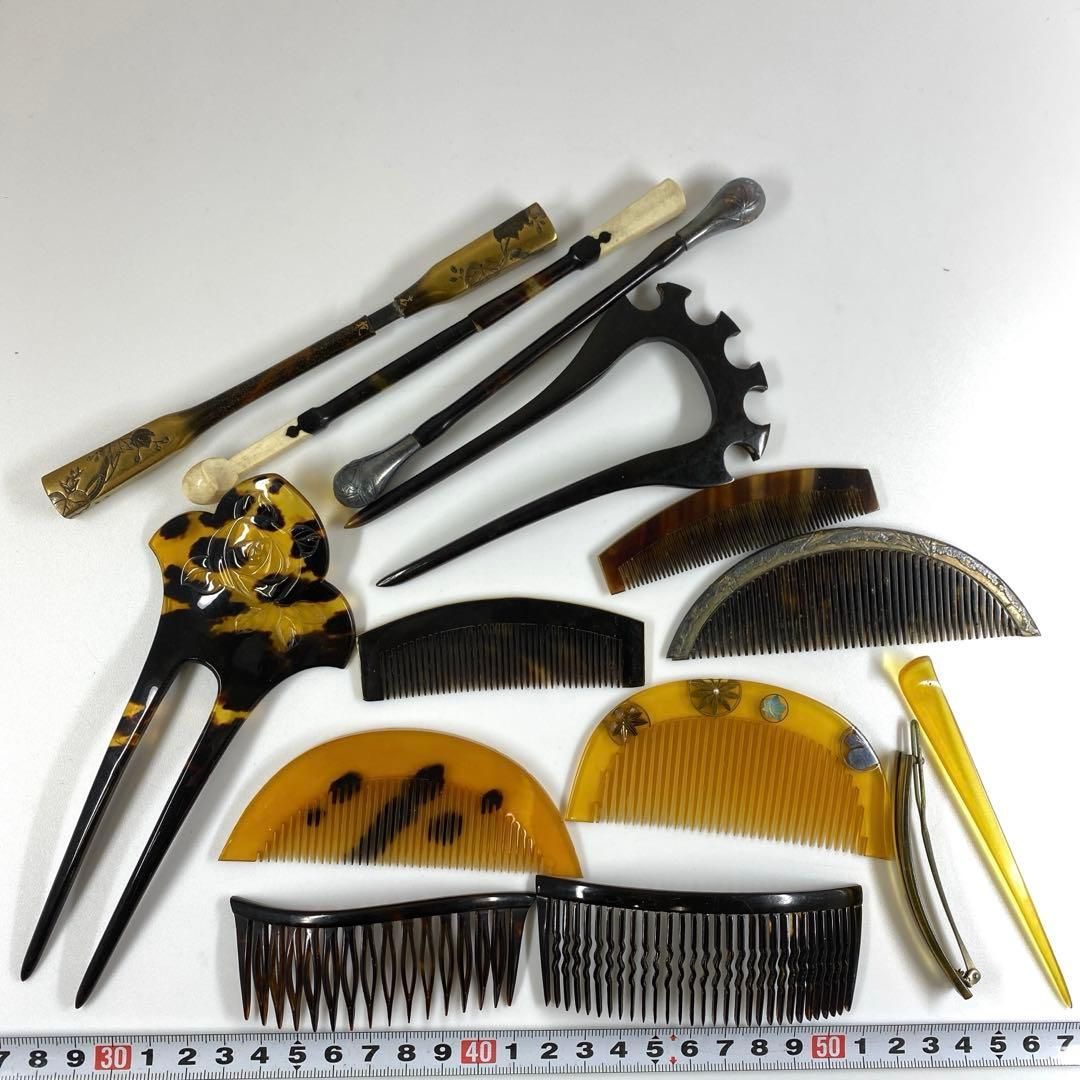 上 鼈甲 櫛 簪 120g 東な6-1227ア